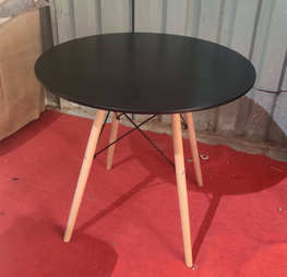 Black Wooden Round Table